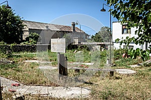 Old abandoned vintage mini golf course.