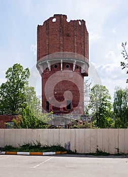 Old abandoned watertower in Armavir, Russia