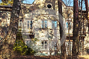 Old abandonned stone house in forest