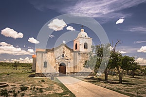 Old abbandoned church in a little town in southern Bolivia, near Villazon.