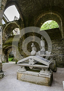 Old Abbaye Maritime de Beauport, in Paimpol, Cotes-d`Armor, Brittany, France