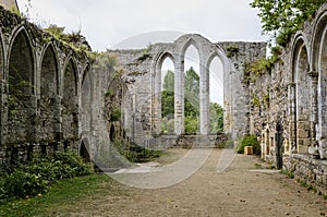 Old Abbaye Maritime de Beauport, in Paimpol, Cotes-d`Armor, Brittany, France