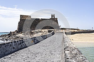 An old access road leading to the old fortress Castillo de San Gabriel, Arrecife, Lanzarote, Spain