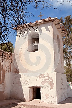 Old adobe church in the countryside of Argentina.