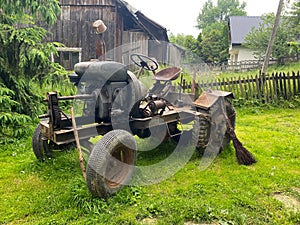 Old agricultural tractor