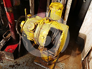 Old Air Winch (Air Tugger) On the Rig Floor