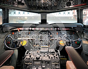 Old airplane cockpit