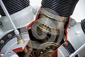 Old airplane engine details