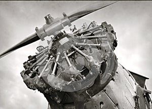 Old airplane engine