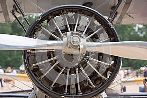 Old airplane iron propeller detail