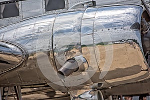 Old airplane iron propeller detail