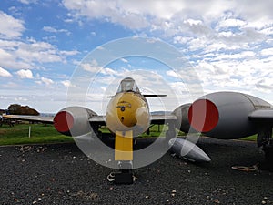 Old airplane in Jet Age muzeum in Gloucester