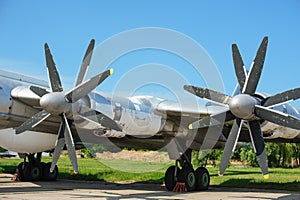 old airplanes on takeoff in Museum