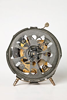 Old alarm clock mechanism.