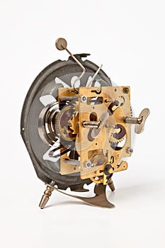 Old alarm clock mechanism.