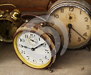 Old alarm clocks