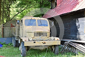 An old all-terrain multi-purpose truck the Praga V3S, produced since 1953 in Czechoslovakia. photo