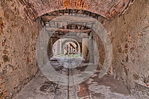 Old alley in Castiglion Fiorentino, Arezzo, Tuscany, Italy