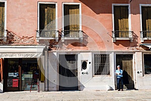 Old alleyway in Venice Italy