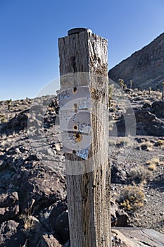 Old Aluminum Mining Claim Markers