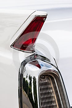 Old american car taillight detail