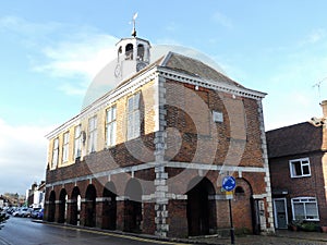 Old Amersham Market Hall dating from the 17th century in Amersham, Buckinghamshire