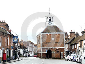 Old Amersham Market Hall dating from the 17th century in Amersham, Buckinghamshire