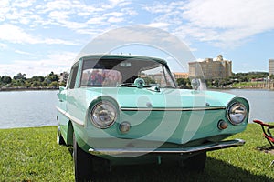 Old Amphicar at the car show