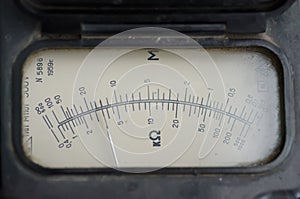 Old analog indicator arrow