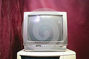 Old analog TV with kinescope photo