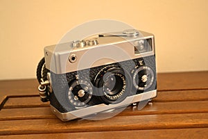 Old analogic photography camera Vintage retro film camera photo