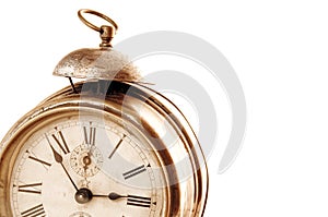 Old analogue alarm clock