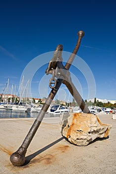 Old Anchor in the Marina of Porec
