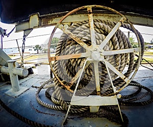 Old Anchor rope wheel