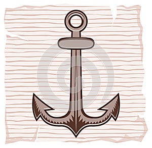 Old anchor silhouette