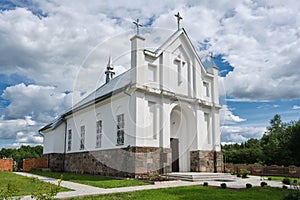 Old ancient catholic church of the Body of God, Kroshin, Brest region, Belarus