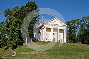 The old ancient church of Saint Thaddeus in Vishnevo village, Grodno region, Belarus