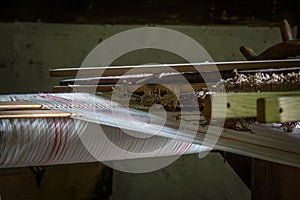 The old and ancient loom in a room