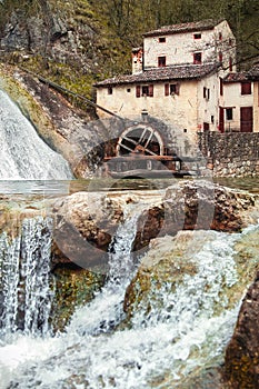 Old ancient mill Vecchio Mulino della Croda in Italy