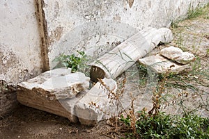 Old ancient pillars in Moura photo