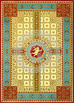 Old ancient red book page