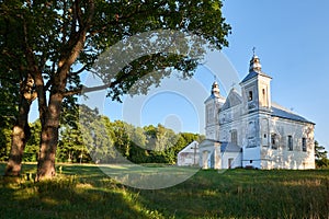 Old Saint Trinity catholic Church and Carmelite monastery in park, Zasvir village, Myadel district, Minsk region, Belarus