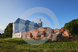 Old ancient St Trinity Church and Carmelite monastery, Zasvir, Minsk region, Belarus