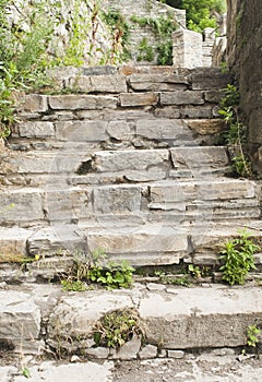 Old ancient stone stairs