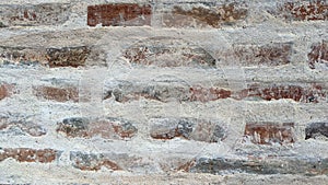 Old ancient vintage white and beige brick stone wall texture background