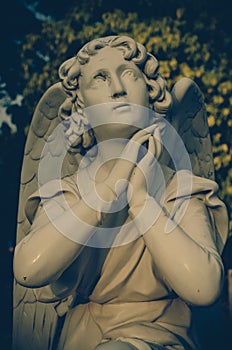 Old angel statue, grief