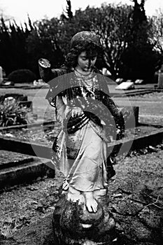 Old angle statue in Cemetery