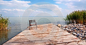 Old angler pier,at Lake Balaton