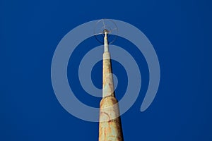old antena and the blue sky