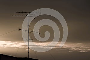 An old antena on the roof